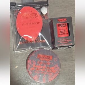 Stranger Things Lip And Cheek Tint, Blush And Sponge Blender New Lot Of 3